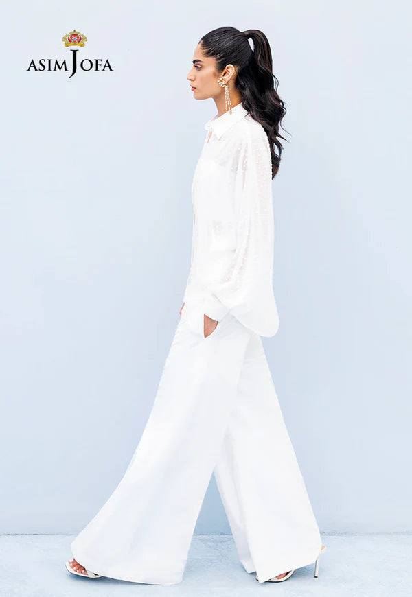 Asim Jofa - White Shirt AJDT-15 (1-PC) STITCHED