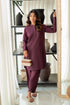 Azure Chic Wine β Maroon Designer Set in Premium Blended Fabric
