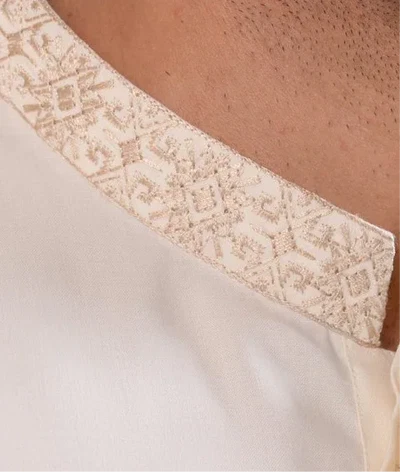 Muraqsh - Formal Bosky White Kurta Shalwar Embroidered β Men | Ready to Wear