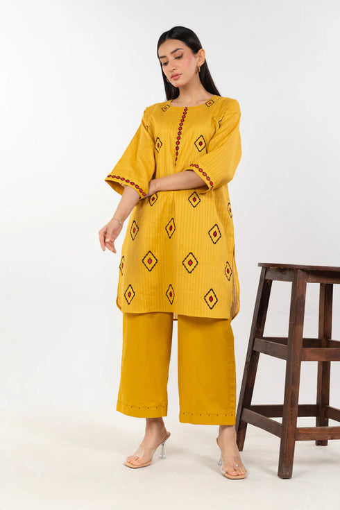 AlKaram Ready-to-Wear SHIRT & CULOTTE - STITCHED