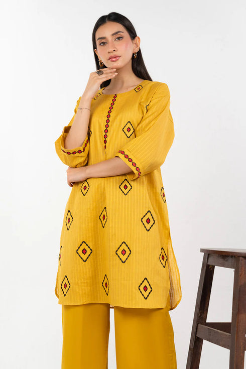 AlKaram Ready-to-Wear SHIRT & CULOTTE - STITCHED