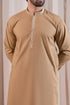 Muraqsh - Formal Camel Kurta Shalwar Embroidered – Men | Ready to Wear