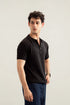 Muraqsh Drop Needle Zipper Knitted Polo - Men