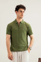 Muraqsh Drop Needle Zipper Knitted Polo - Men