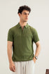 Muraqsh Drop Needle Zipper Knitted Polo - Men