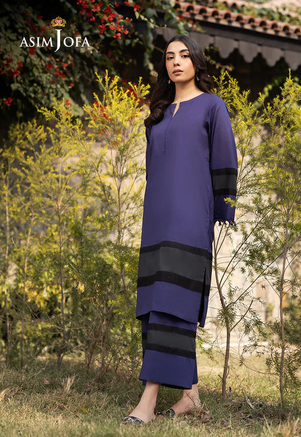 Asim Jofa Co-ord set AJPB-95 DYED CAMBRIC - STITCHED 2 PCS