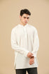 Muraqsh Off White Textured Short Kurta – Men | Ready-to-Wear