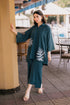 Azure Minty Vibe β Teal Green Designer Set with Fold Flair Trousers