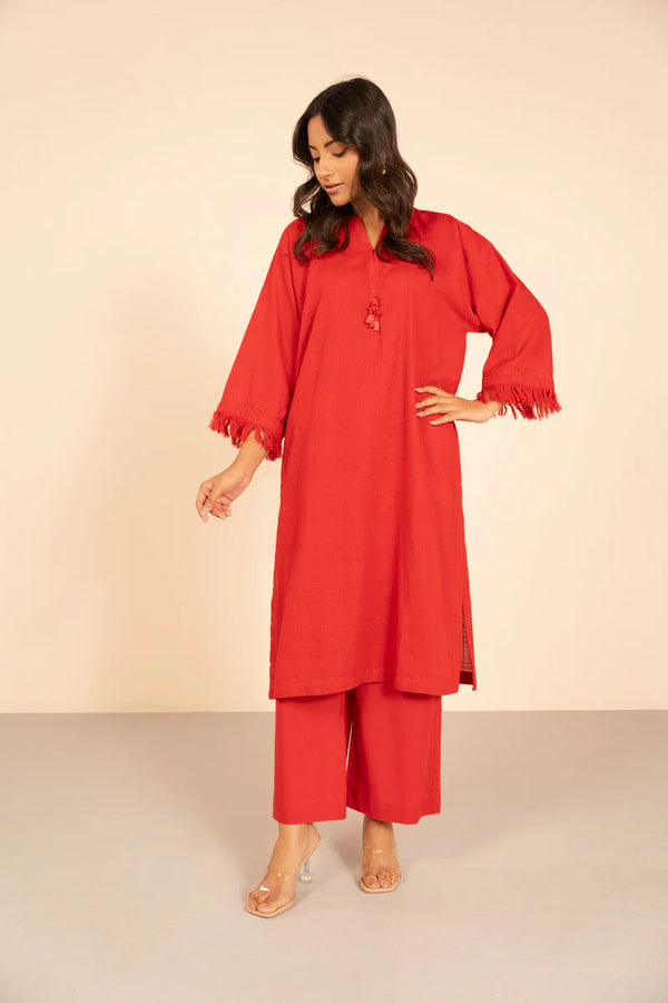 AlKaram Ready-to-Wear | SHIRT & CULLOTE - STITCHED