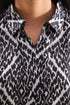 SAYA Chic Black Printed Silk-Touch Lyocell Stitched 2-Piece Suit
