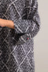 SAYA Chic Black Printed Silk-Touch Lyocell Stitched 2-Piece Suit