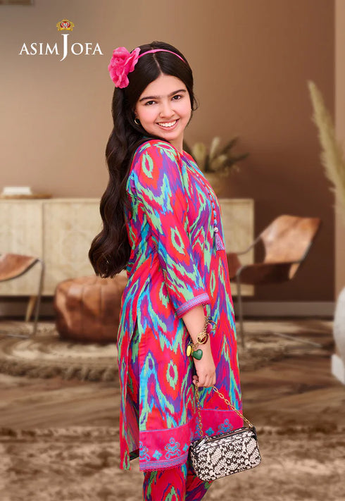 Asim Jofa- AJGLP-07 PRINTED ARABIC LAWN 2 PCS