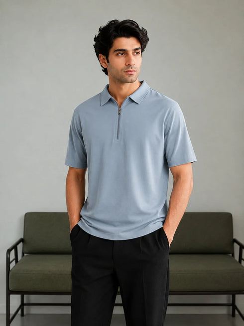 Muraqsh Basic Zipper Polo - Smart Fit - Men