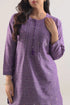 SAYA Majestic Purple Cotton Jacquard Stitched 2PC Suit